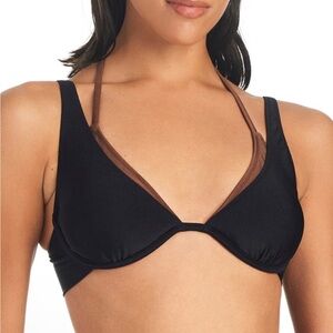 Sanctuary NWT L 2-in-1 black brown bikini top Aqua NWT M CHEEKY SEXY BIKINI SET